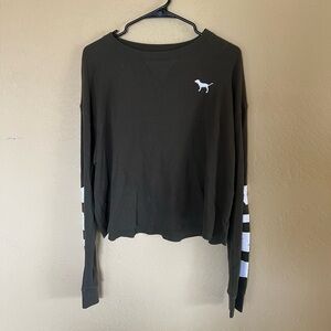 Dark Green Long Sleeve Shirt PINK